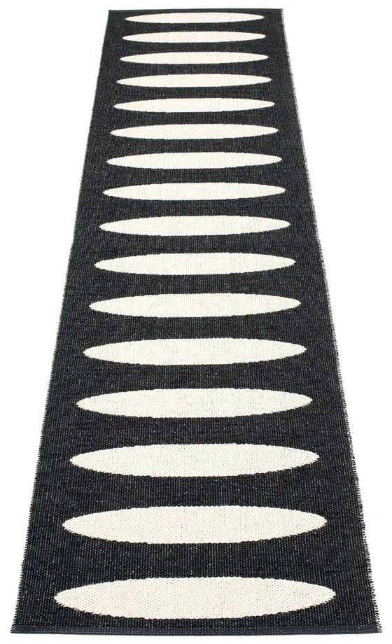 Covor tip traversă pentru interior și exterior negru 70x300 cm Ella Black – Pappelina