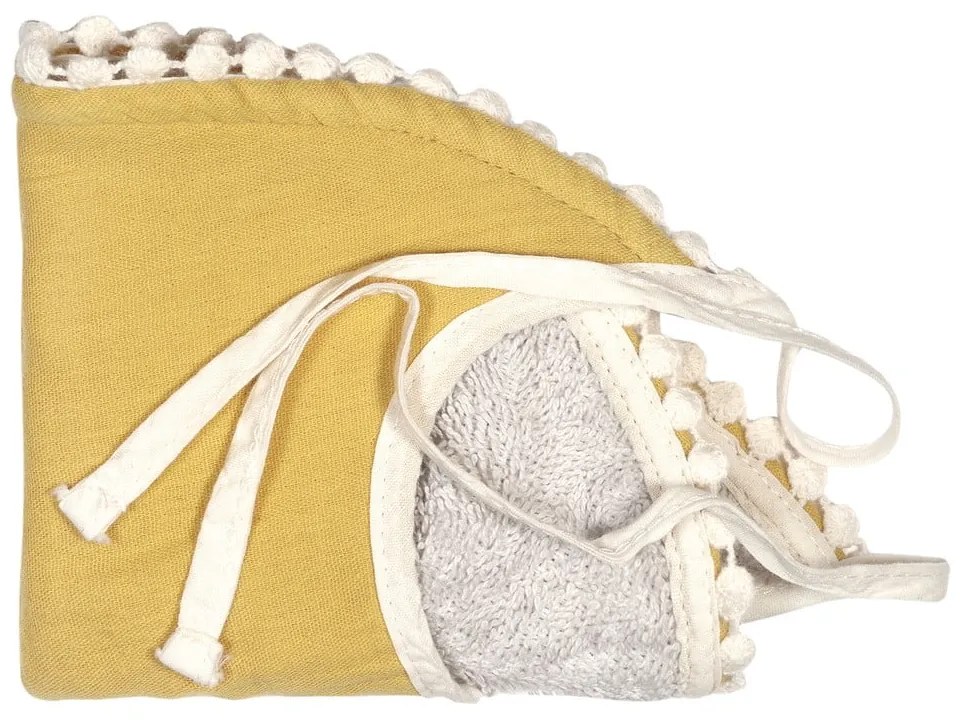 Bavețică din muselină Kindsgut London, galben