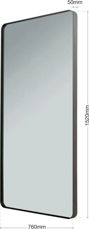 Oglinda decorativa design modern CARLO negru 152-76cm