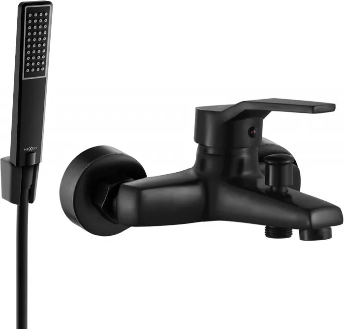 Mexen Caro R72 baterie de baie cu set de duș, negru - 74663R72-70