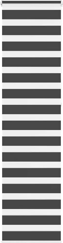 vidaXL Jaluzea tip zebra neagră lățime țesătură 50,9 cm poliester