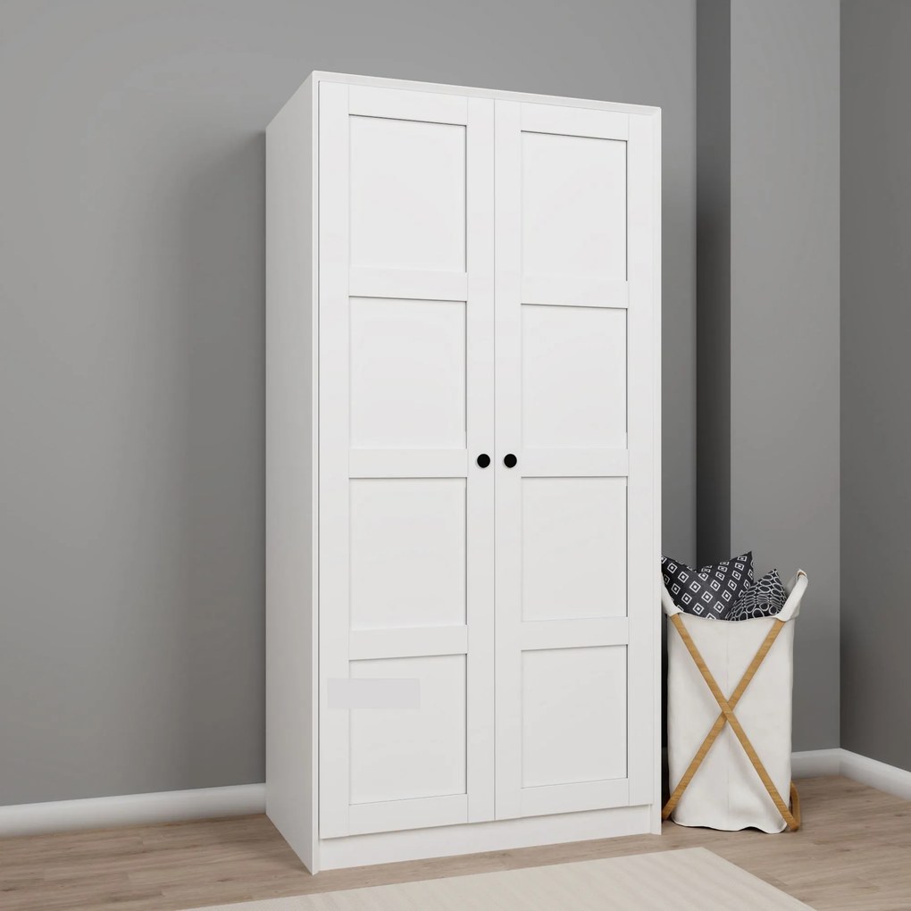 Dulap cu rafturi Luckiny D (alb). 1127603