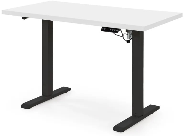 Masa de birou cu functie de reglare a inaltimii B54 alb/negru L120 cm