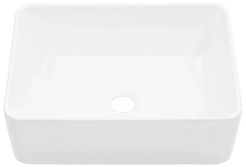 143919 vidaXL Chiuvetă de baie, alb, 40 x 30 x 13 cm, ceramică