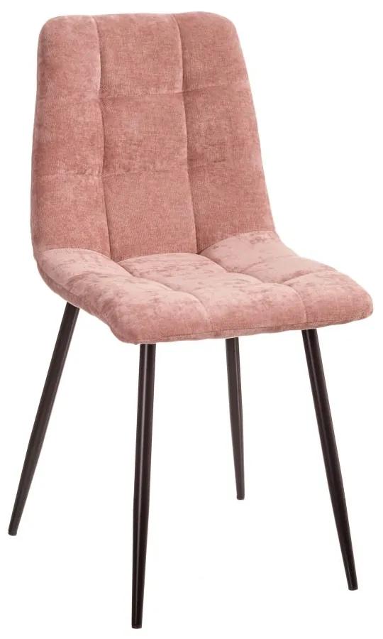 Set 2 scaune dining catifea roz Lassa