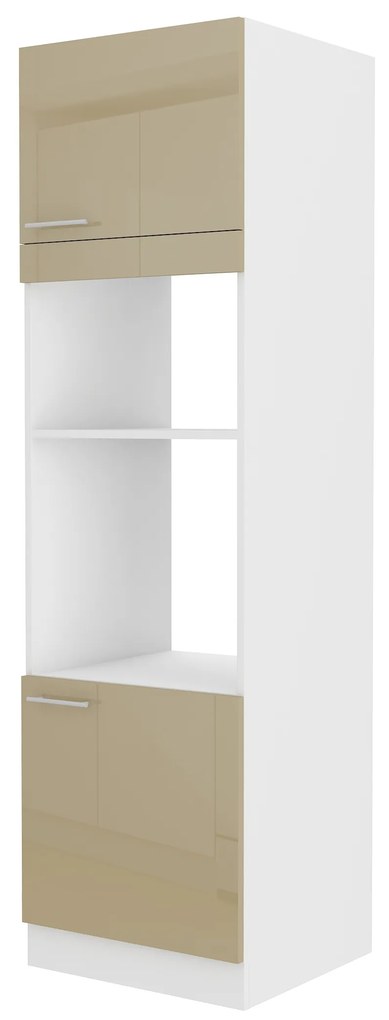 Dulap de bucătărie pentru alimente pentru cuptor Lavera 60 DPM 210 2F (alb + capuccino lucios). 1032396