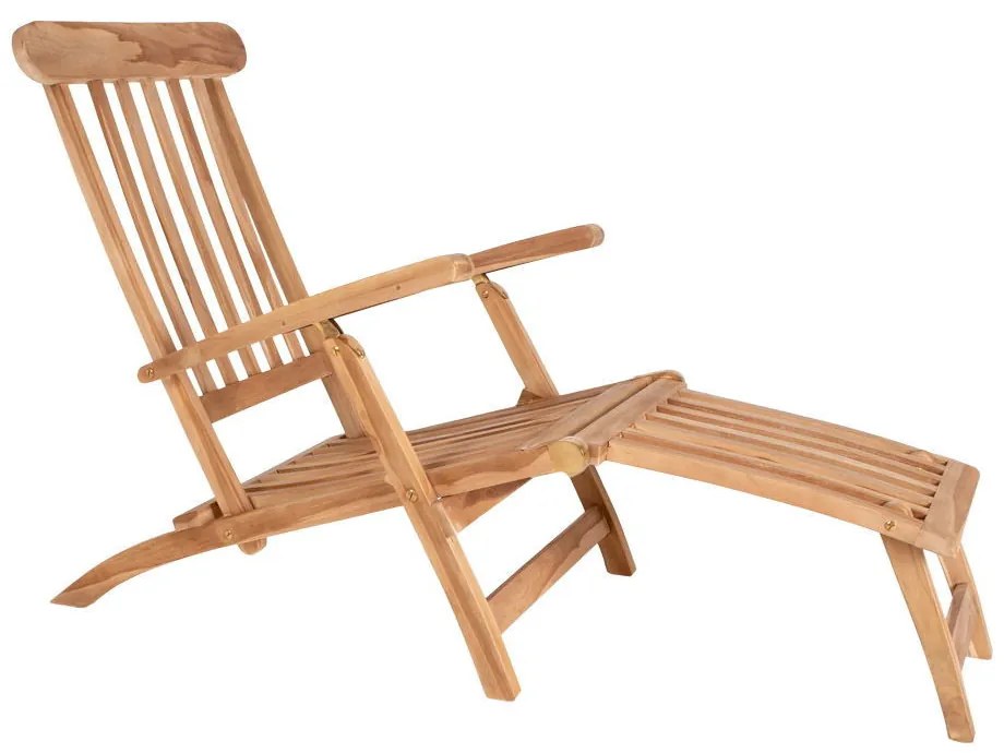 Șezlong Arrecife din tec cu spătar reglabil