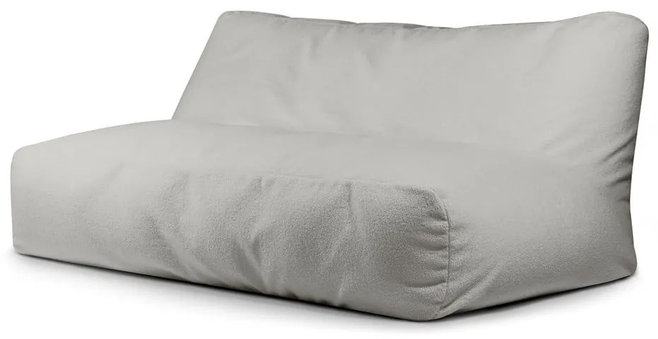 Fotoliu bean bag gri deschis cu tapițerie din țesătură bouclé Sofa Tube 190 – SLOWDOWN