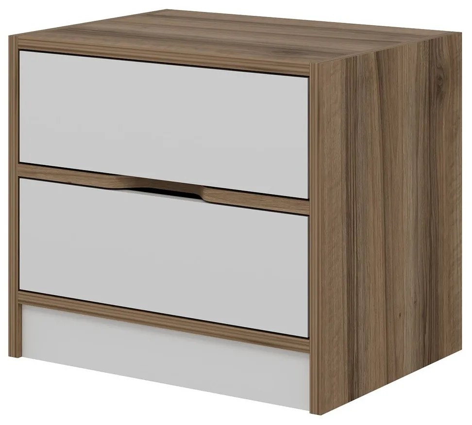 Măsuță de noptieră Elina Walnut White