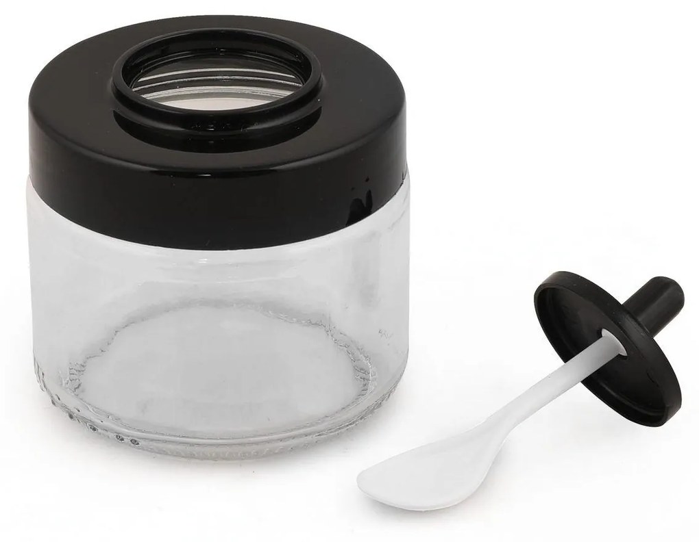 Set borcane de condimente Spice Jar Set   Genis Kasikli 12, Transparent, 30x20x20 cm