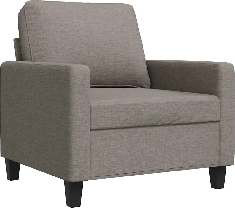 vidaXL Fotoliu canapea, gri taupe, 60 cm, material textil