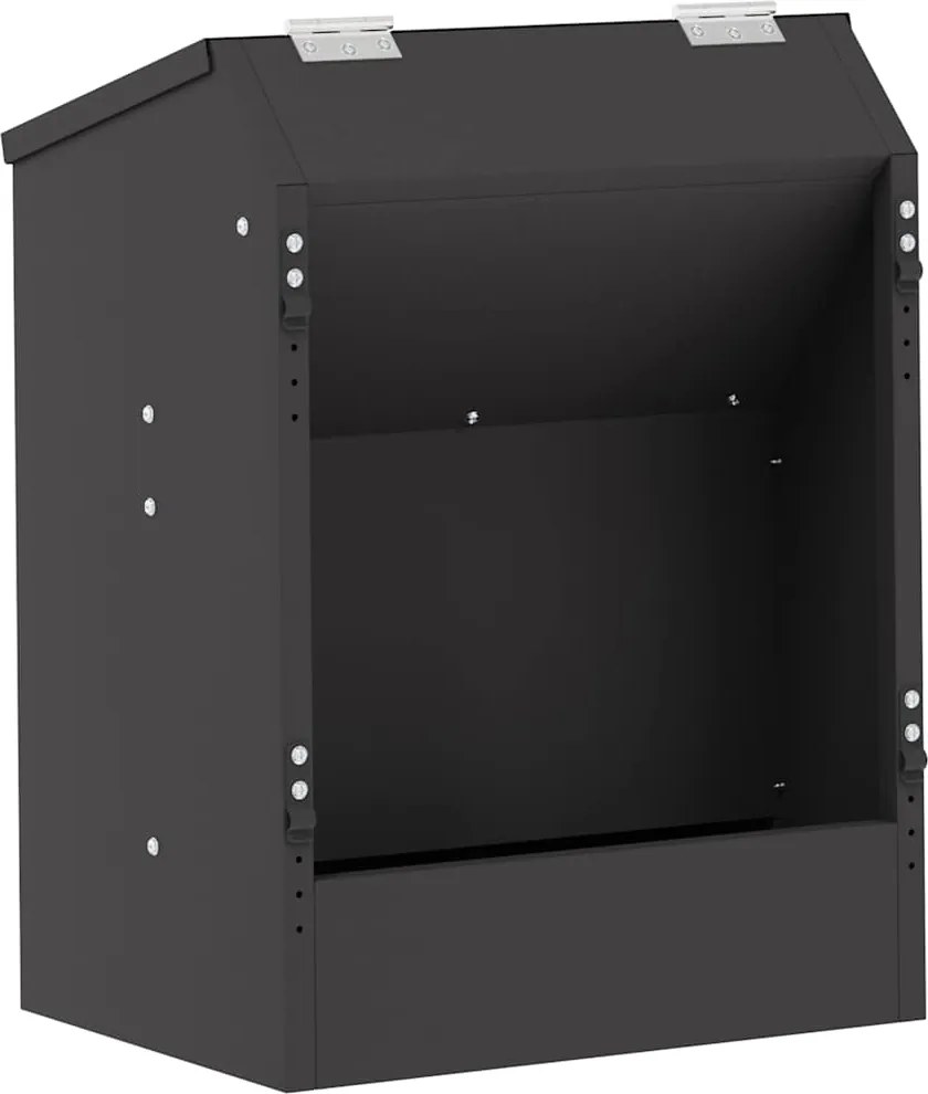 vidaXL Urmărire pentru iepuri Negru 64.5 x 25.5 x 45.5 cm