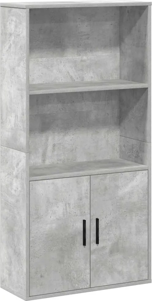 vidaXL Bibliotecă, gri beton, 60x24x120 cm, lemn prelucrat