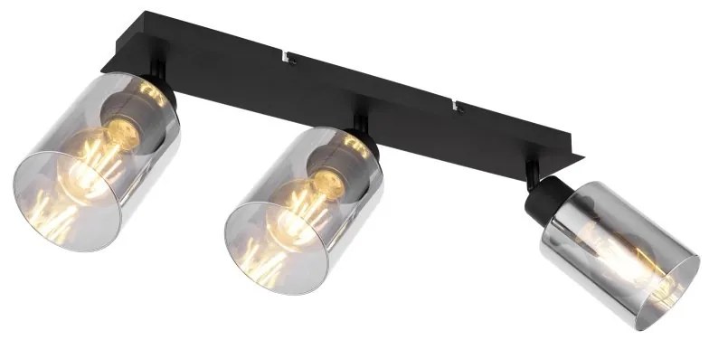 Plafoniera cu 3 spoturi directionabile design modern HADERA negru