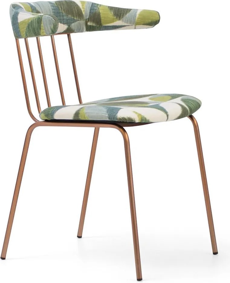 Scaun lemn masiv Sillon Miki Cadru Metalic Sudat Design Cu Spătar Extins Personalizabil