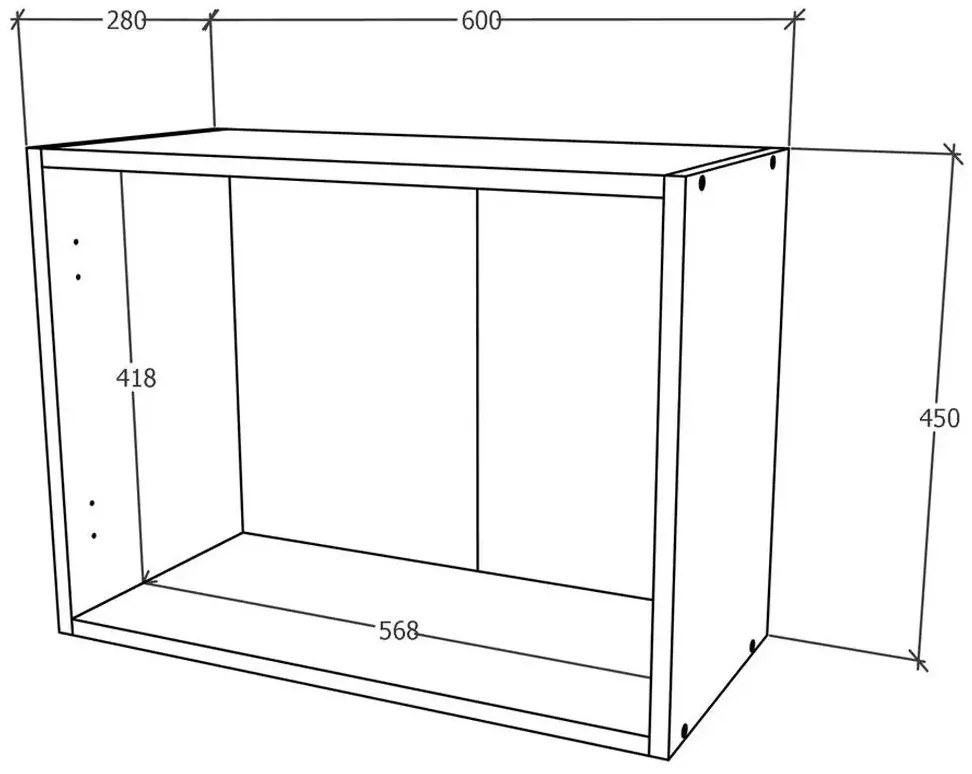Corp Superior Hota Karo, Gri Lucios/Alb, MDF, 60 x 30 x 45 cm