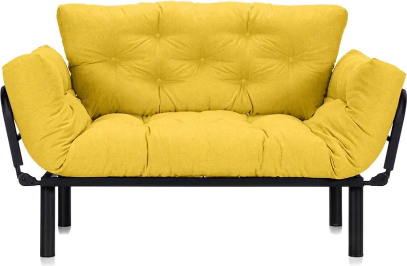 Canapea Extensibilă 2 locuri SUNNY, pentru terasă, 155x70x85 cm, Galben-Enjoy