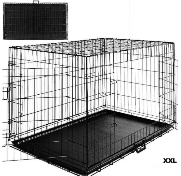 Cuşcă pliabilă 108x70x77cm - XL