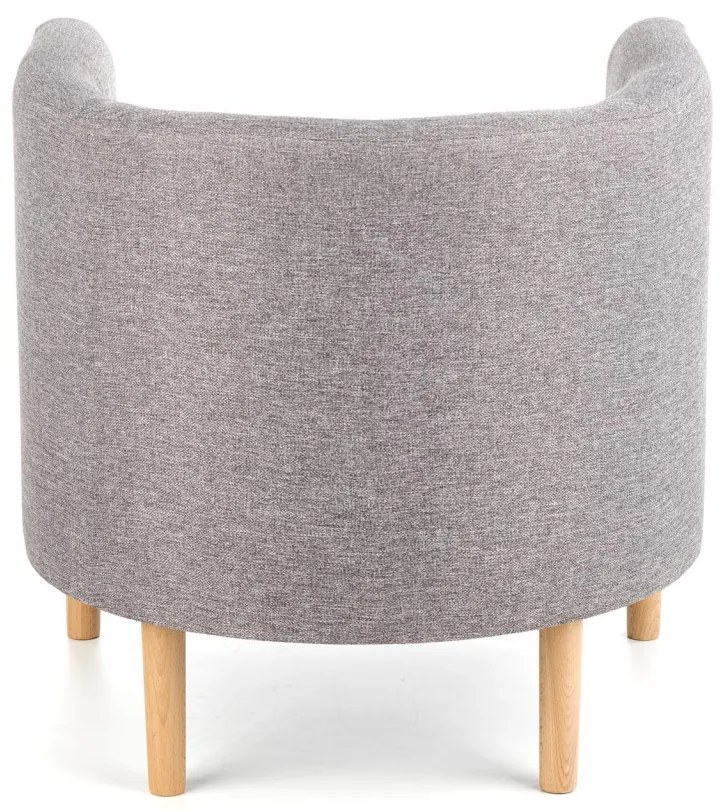 Fotoliu Clubby stofa gri/natur H64 cm