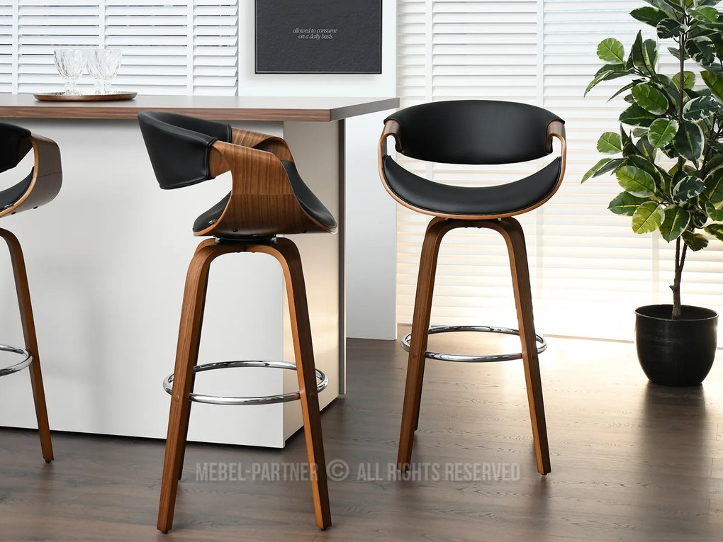 Scaun Bjorn H (nuc închis + nuc-crom). Promo -11%. 1110652