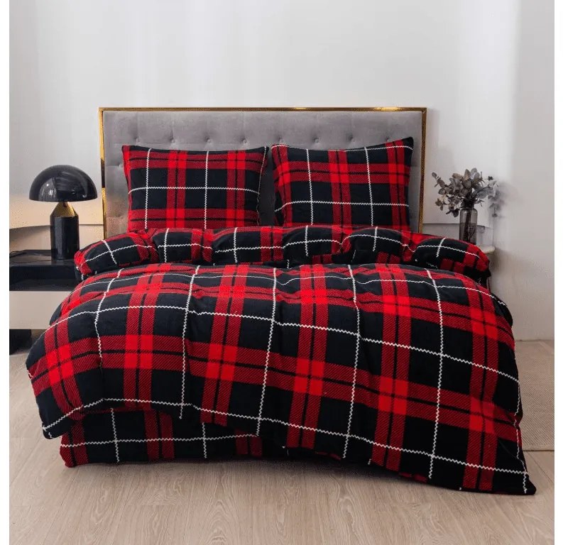 Lenjerie cocolino ALBURY rosie Dimensiune lenjerie de pat: 2 buc 70 x 90 cm | 200 x 220 cm