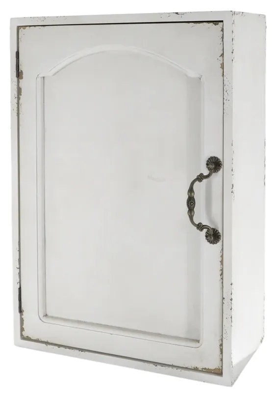 Dulapior de perete din lemn masiv reciclat, cu aspect vintage