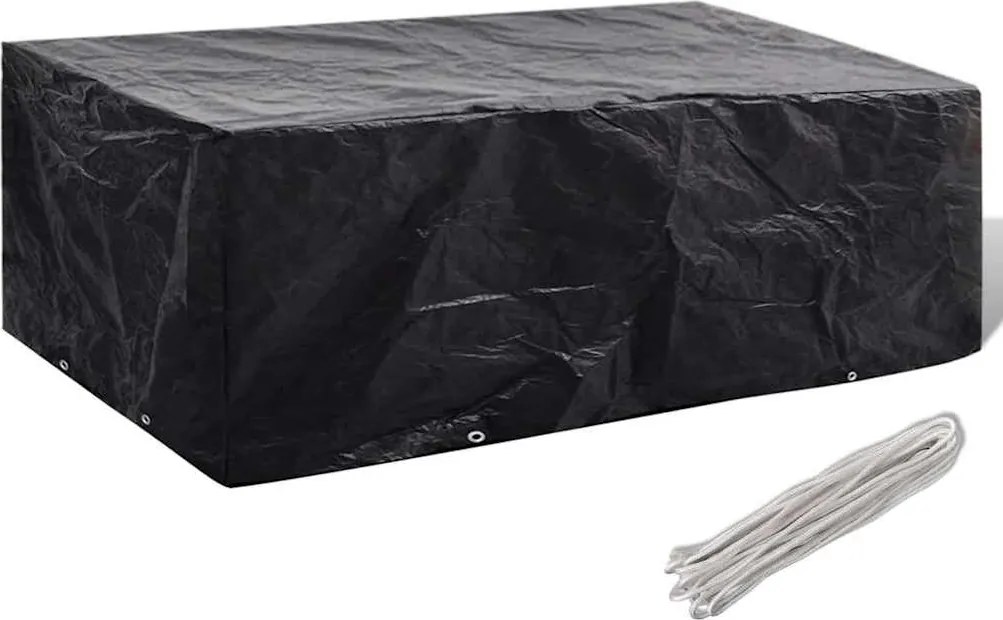 vidaXL Husă mobilier grădină, 8 ocheți, 200x160x70 cm