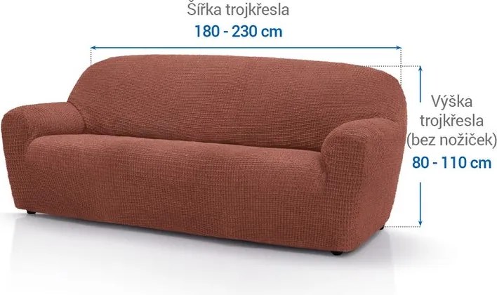 Nueva Textura Huse super elastice RUBINIA cărămizii fotoliu triplu (l. 180 - 230 cm)