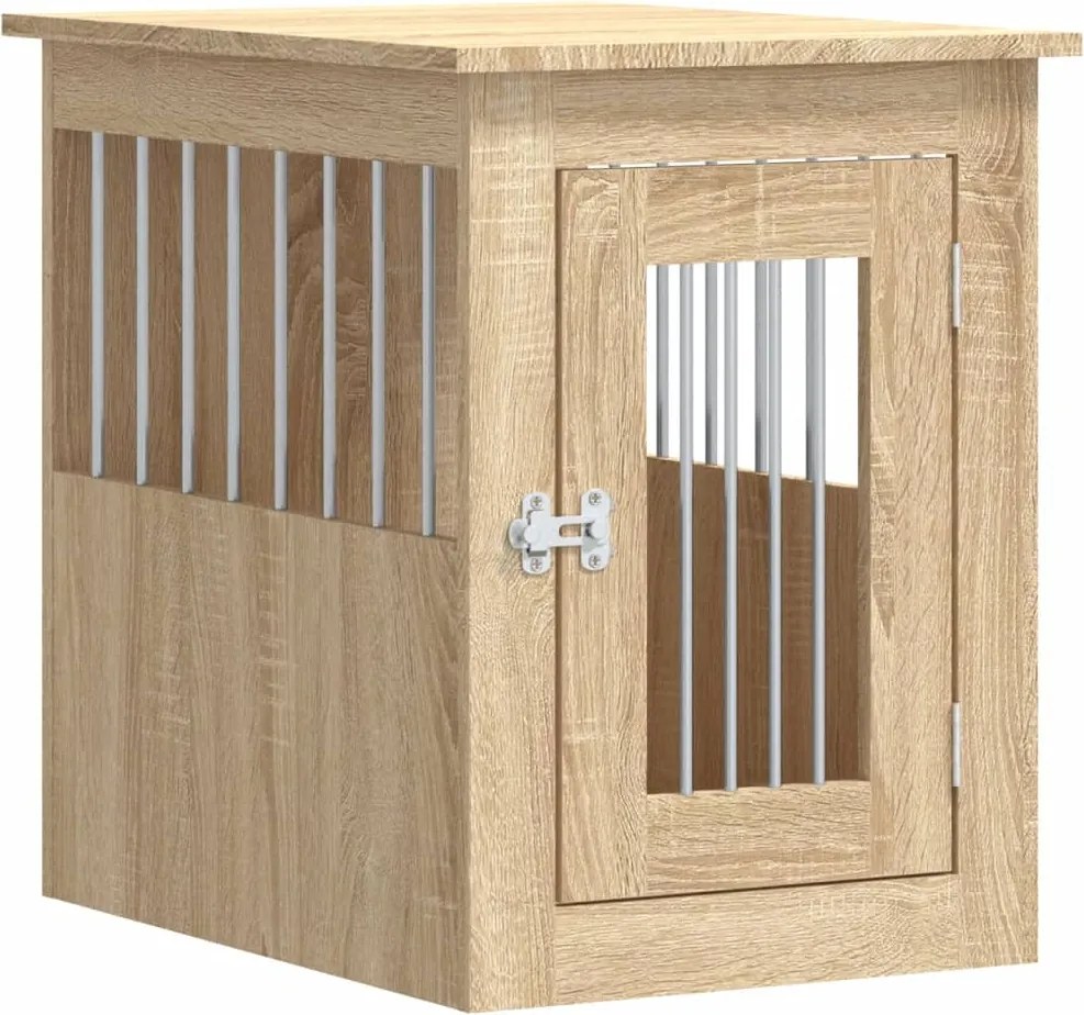vidaXL Ladă pentru câini, stejar sonoma, 45x62x59 cm, lemn prelucrat