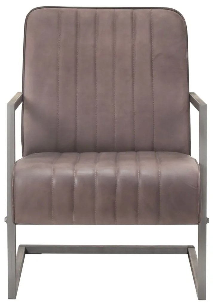321857 vidaXL Scaun fotoliu tip consolă,.maro învechit, piele naturală