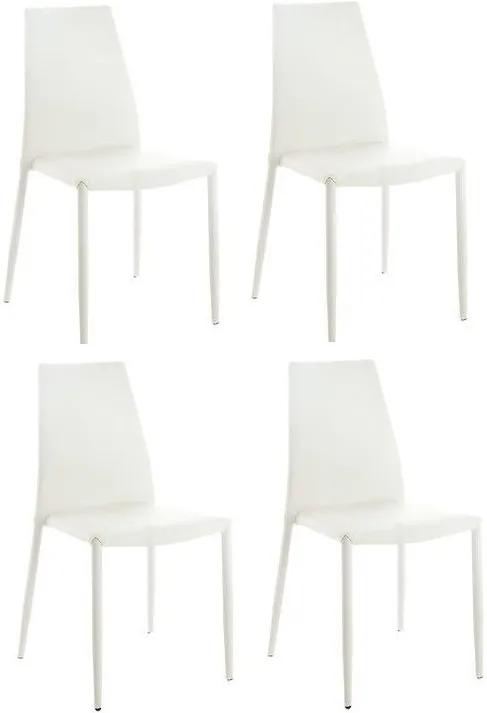 Set de 4 scaune Lion albe