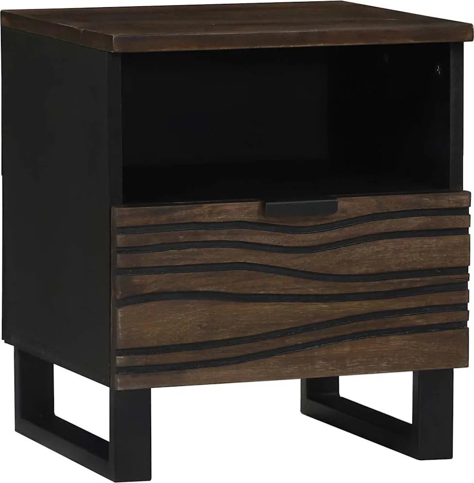 vidaXL Dulap de noapte castan 40 x 33 x 46 cm Lemn masiv de acacia