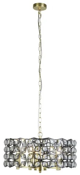 Lustră pe lanț Searchlight 59811-5BSB IRIS 5xE14/60W/230V alamă