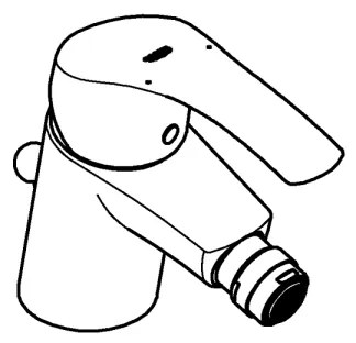 Baterie bideu GROHE EuroSmart S, crom lucios, cod 32929002