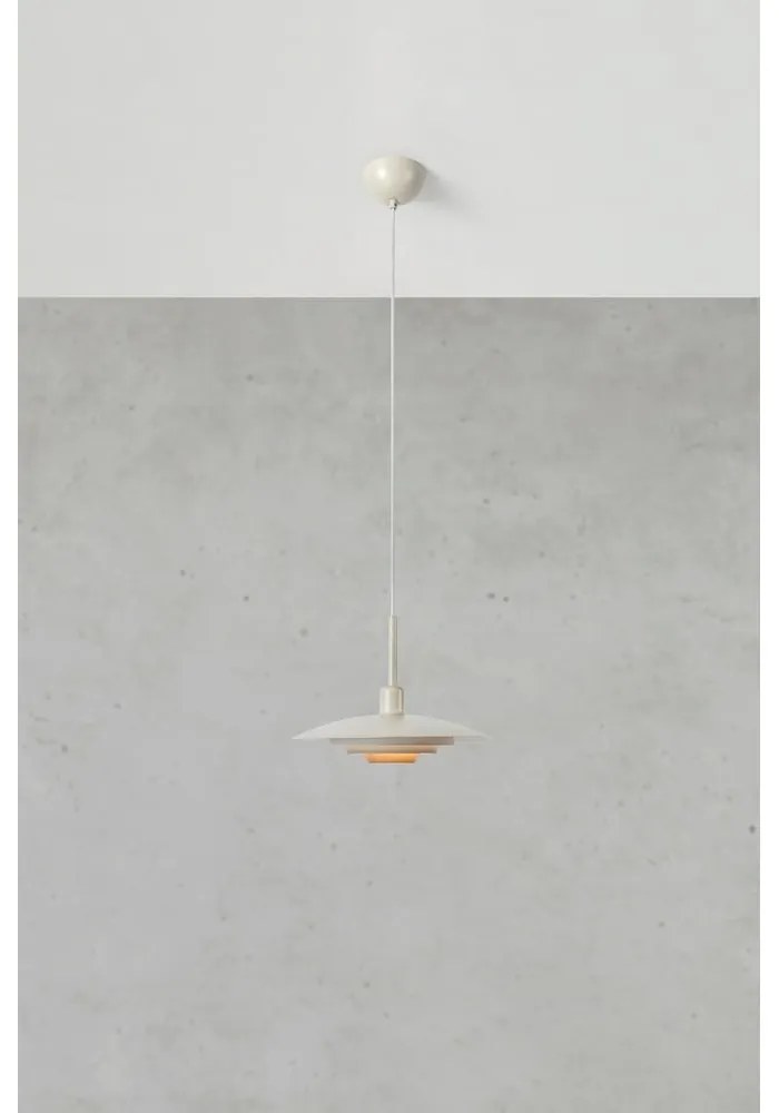 Lustră bej cu abajur din metal ø 35 cm Piny – Markslöjd