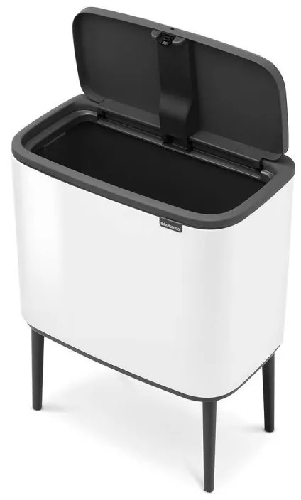 Cos pentru gunoi Brabantia Bo Touch 651102, 36 L, Deschidere lina si silentioasa, Deschidere mare, Alb