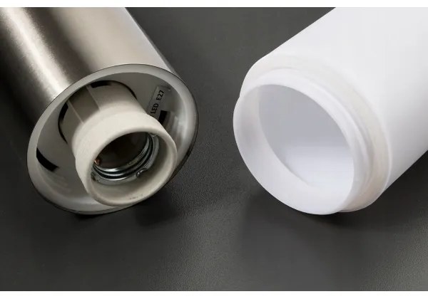 Lampă LED RGBW dimabilă pentru exterior LIVIA 1xE27/6,5W/230V 45 cm IP44 argintie