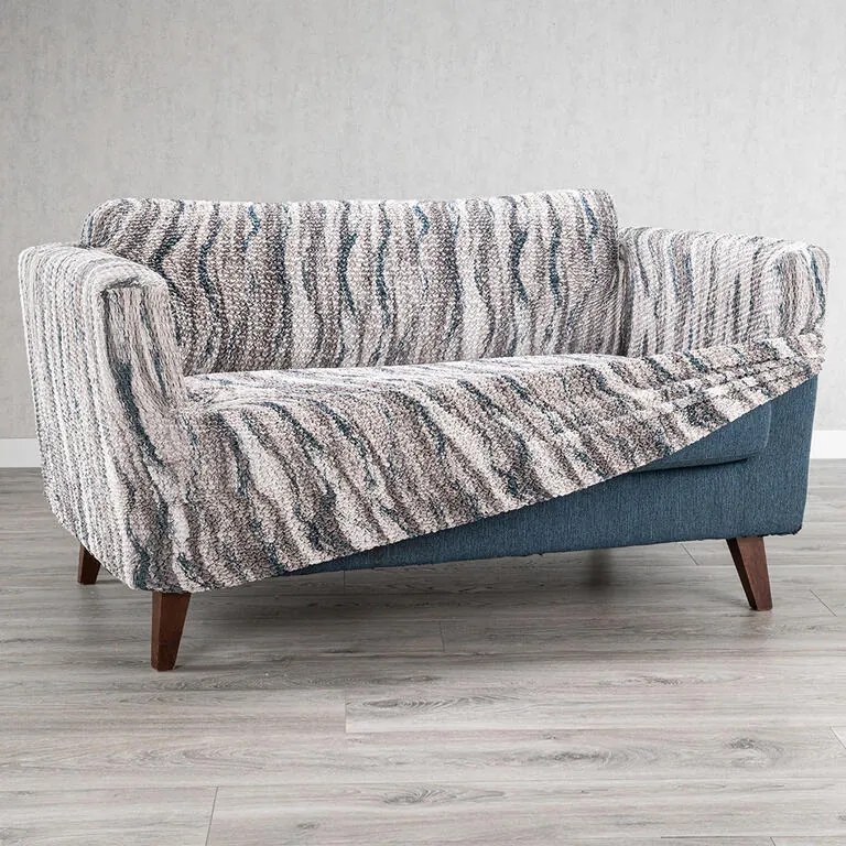 Huse bielastice OCEANO NOU gri-albăstrui fotoliu clasic (l. 60 - 110 cm)