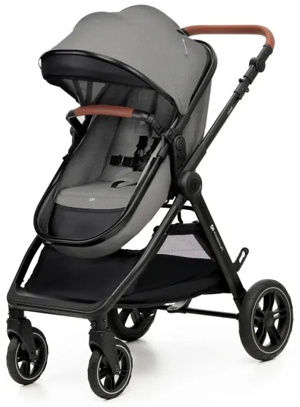 Cărucior de copii combinat 3 în 1 KINDERKRAFT ESME Moonlight grey + scaun auto MINK PRO