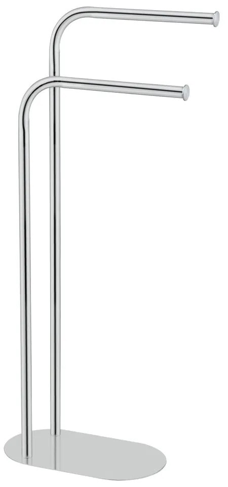 Suport pentru prosoape argintiu lucios din oțel inoxidabil Levante – Wenko