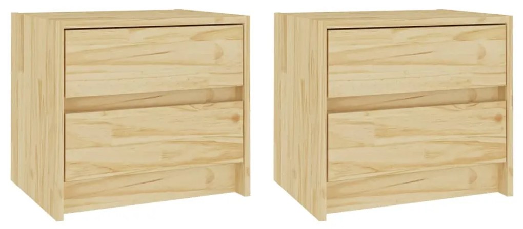 808074 vidaXL Noptiere, 2 buc., 40x30,5x35,5 cm, lemn masiv de pin