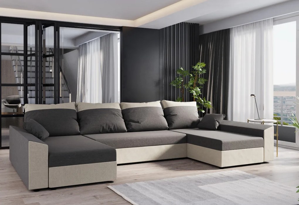Supermobel Canapea extensibilă în formă de U PAUL N, 311x90x125, sawana 05/sawana 14