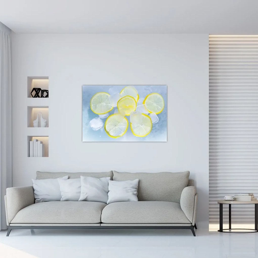 Tablou cu lămâie în gheață (90x60 cm)