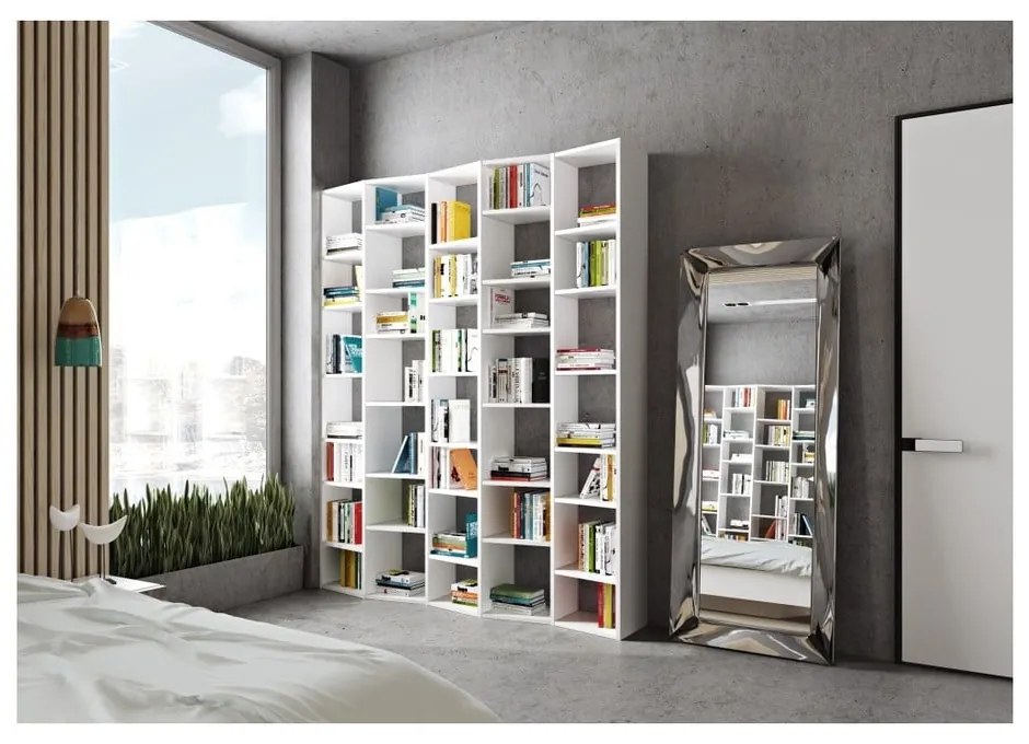 Bibliotecă albă 182x224 cm Valsa – TemaHome