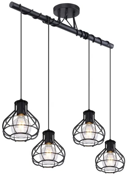 Lustră pe cablu Globo 15388-4D CLASTRA 4xE27/60W/230V