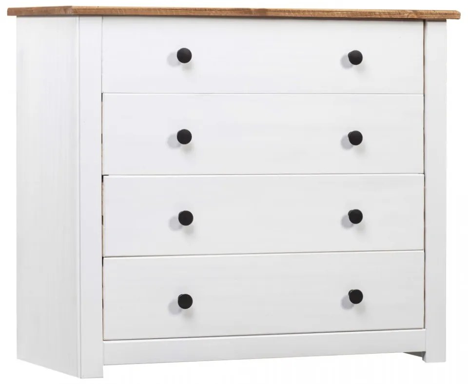 Dulap lateral, alb, 80 x 40 x 73 cm, gama pin de Panama