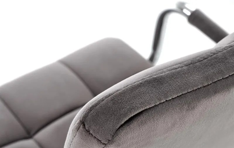 Scaun ergonomic de birou din catifea gri, TORNE 4 VELVET