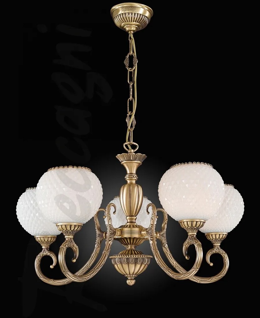 Candelabru din alama cu 5 brate design italian 8450
