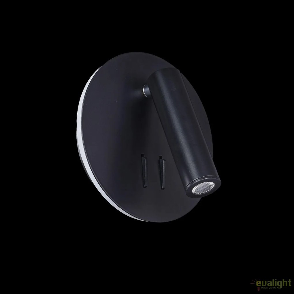 Aplica moderna cu iluminat LED ambiental Ios 176, negru MYC176-WL-01-6W-B