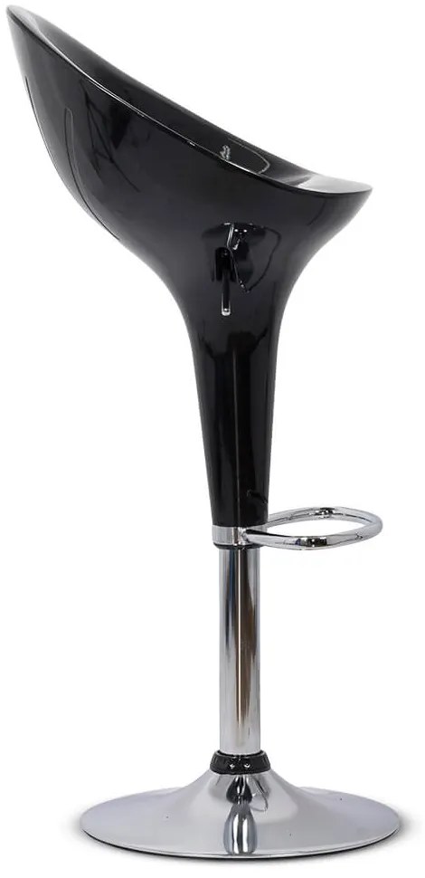 Scaun de bar negru ABS 105 din plastic ABS cu suport de picioare